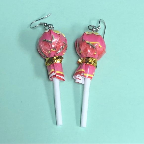 NEW✨ Chupa Chups Lollipop Earrings Miniature Realistic Lollipops - Picture 2 of 9